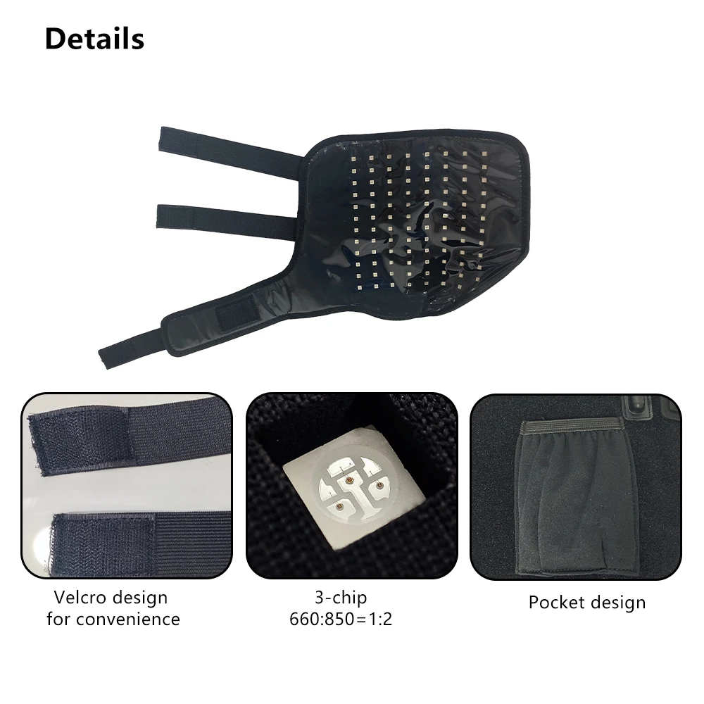 New Design Massage Pad LED 660nm 850nm Infrared Red Light Therapy Horse Back Leg Three Core Pain Relief Therapy for Equines - Image 4