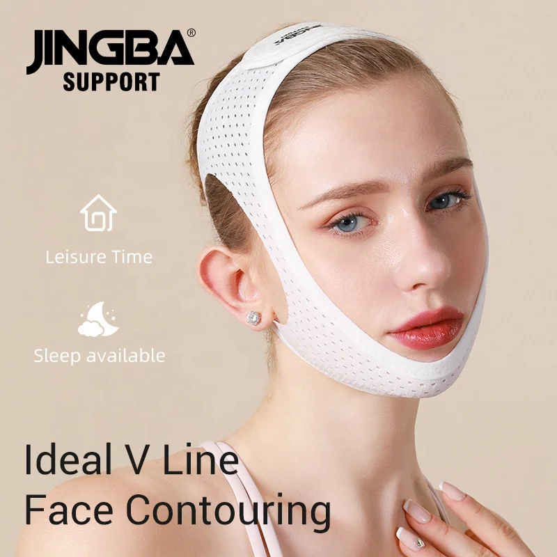 JINGBA New Arrival Reusable Slimming Face Mask Double Chin Reducer V Line Jawline Lifting Tape Face V Line Strap Massager - Image 4