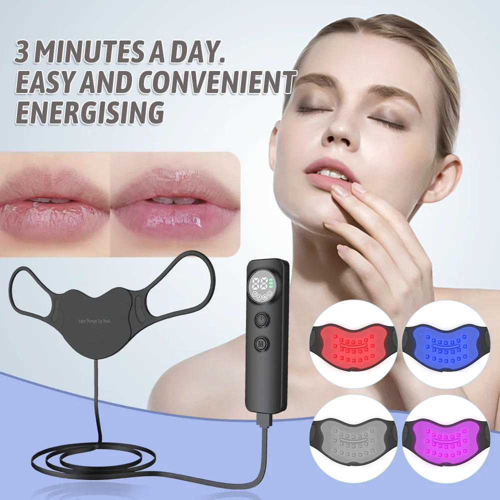 460NM 660NM 850NM Silica Led Mask Lip Beauty Face Near Infrared LED Red Light Therapy Lip Mask - Image 2