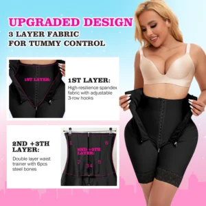 Women Post Surgery High Compression Liposuction Bbl Shapewear Faja Short Colombian Butt Lift Waist Trainer Shorts Fajas