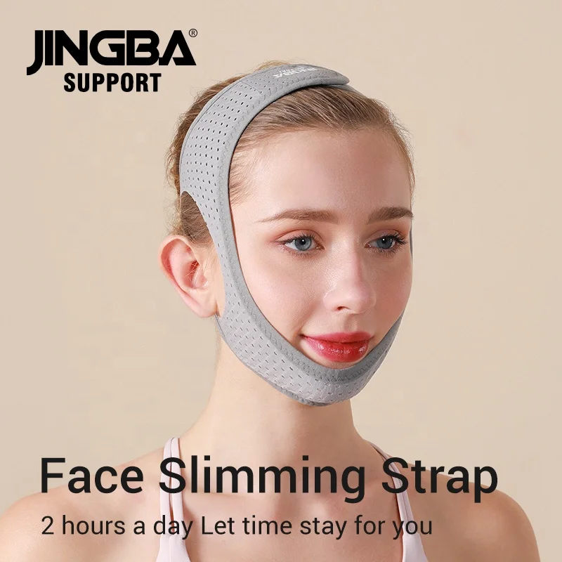 JINGBA New Arrival Reusable Slimming Face Mask Double Chin Reducer V Line Jawline Lifting Tape Face V Line Strap Massager