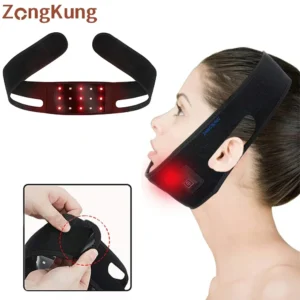 Ceinture de thérapie à la lumière rouge LED 660 et 850 nm, masseur de cou pour le visage, ascenseur du menton, Laser Lipo proche infrarouge, outil de beauté pour soins de la peau, coussin de mode