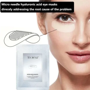 Patch pour les yeux à micro-aiguilles, masque Anti-rides à l'acide hyaluronique, élimine les ridules, masque hydratant pour les yeux